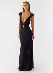 Giulia Lace Maxi Dress Black