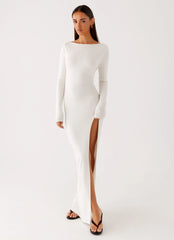 Amalfi Knit Maxi Dress - White