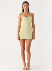 Leah Halter Mini Dress Sage