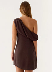 Mischa Mini Dress Chocolate Drizzle