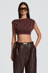 Amara Top - Plum Brown