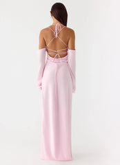 Breathe Me Long Sleeve Maxi Dress Pink
