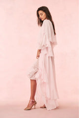 Collia Silk Maxi Dress - Pale Pink