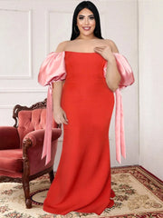 Feodora | Women's Voluminous Satin Maxi Dress