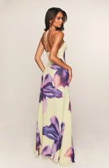 Amethyst Petal Maxi Dress